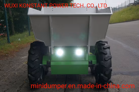 Mini Dumper eléctrico con carga de 300 kg para uso en construcción