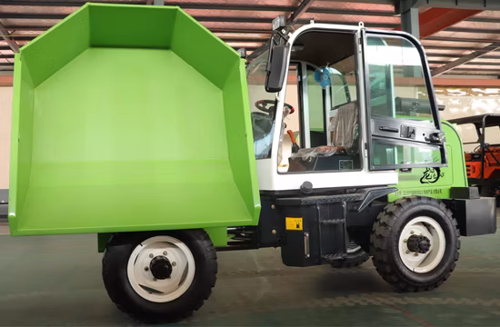 Dumper de sitio de 3 toneladas con tolva giratoria popular en el mercado de la UE y certificación CE